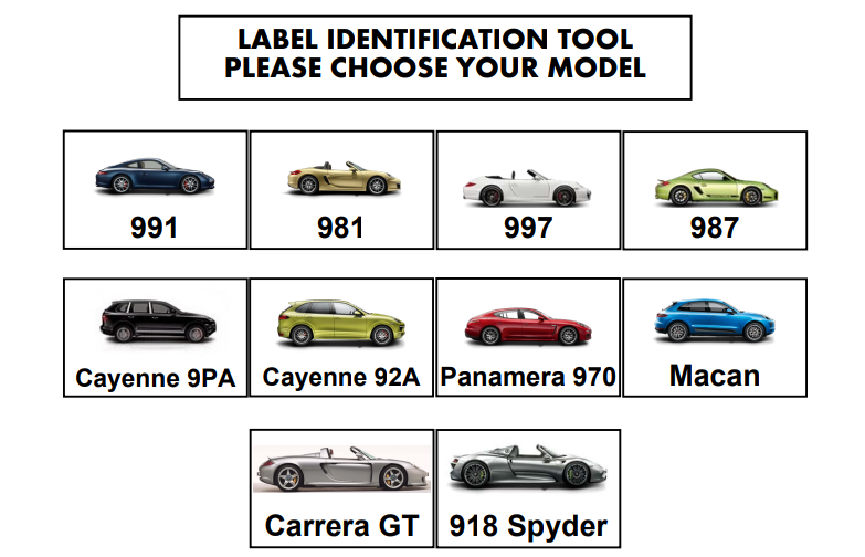Porsche Label Identification